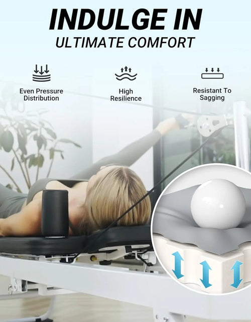 Load image into Gallery viewer, Foldable Pilates Reformer, Pilates Machine for Home Use, with Dual Resistance- Springs and Cords, Pilates Equipment for Home Workouts with Jump Board, up to 400 LBS

