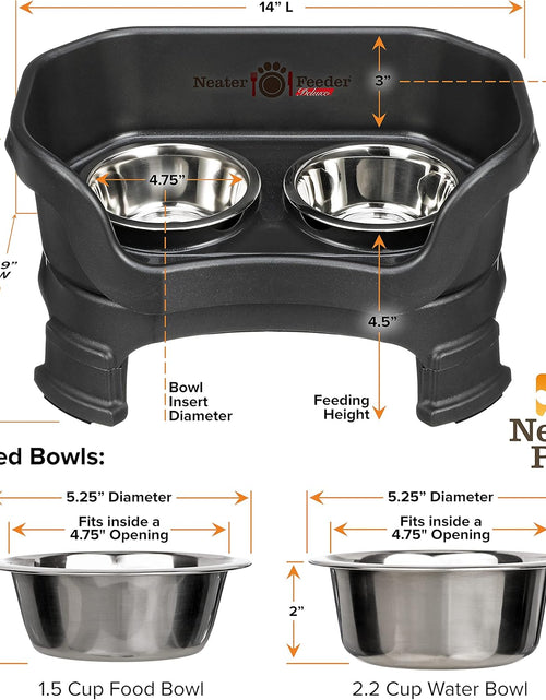 Load image into Gallery viewer, Neater Feeder Deluxe with Leg Extensions (Small, Midnight Black)
