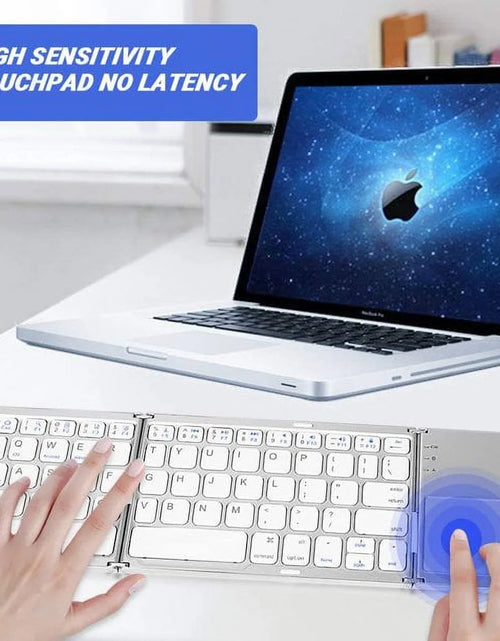 Load image into Gallery viewer, Portable Wireless Keyboard with Touchpad, Gray
