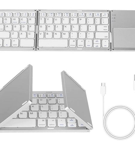 Portable Wireless Keyboard with Touchpad, Gray