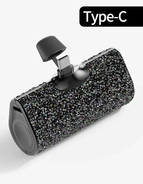 Load image into Gallery viewer, Portable Charger Mobile Power Bank Power Banks Fast Charging Power Bank Shiny Diamond Fashion High Quality 5000Mah

