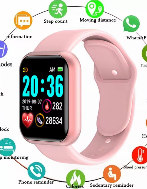 Load image into Gallery viewer, Multifunctional Smart Watch Men Women Bluetooth Connected Phone Music Fitness Sports Bracelet Sleep Monitor Y68 Smartwatch D20
