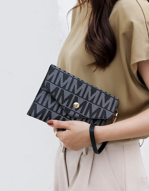 Load image into Gallery viewer, by Mia K. Marimar Women'S Tote Bag with Pouch and Wristlet, Signature 4 Piece Set - Chocolate Brown
