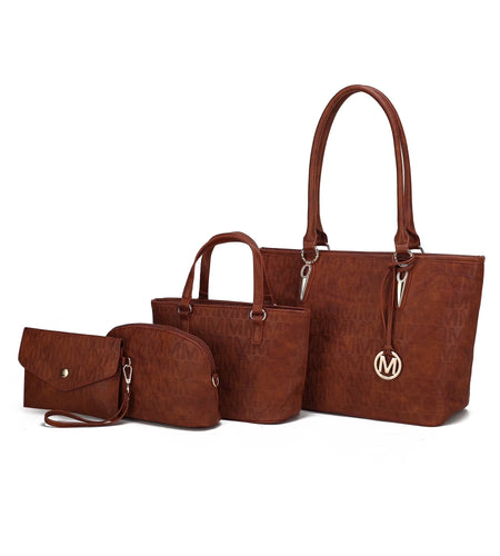 Edelyn Women'S Tote Bag, Small Tote Handbag, Pouch Purse & Wristlet Wallet, Signature Handbag 4 Pcs Set by Mia K