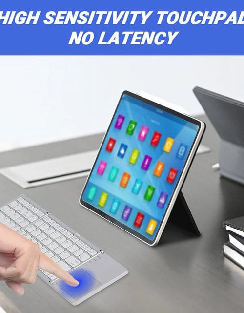 Load image into Gallery viewer, Portable Wireless Keyboard with Touchpad, Gray
