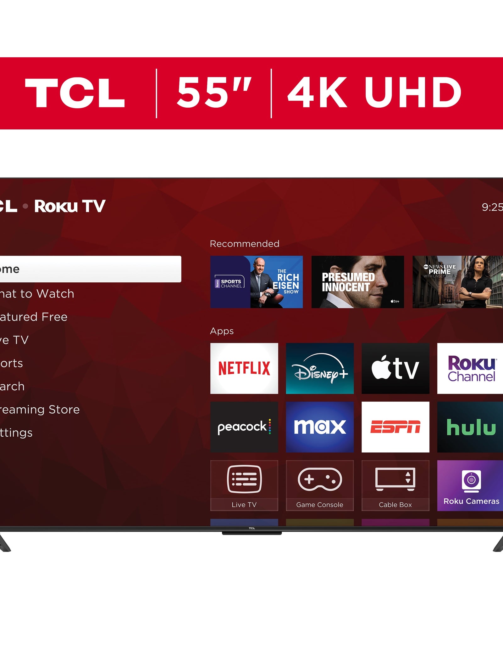 55” Class S4 (55S451) 4K UHD HDR Smart TV with Roku TV