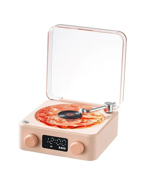 Load image into Gallery viewer, Waves Vinyl Player Bluetooth Speaker with White Noise Retro Turntable Speaker Sleep Aid Vitrola Shaped Speaker with RGB Light

