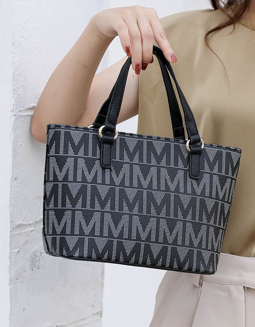 Load image into Gallery viewer, by Mia K. Marimar Women'S Tote Bag with Pouch and Wristlet, Signature 4 Piece Set - Chocolate Brown
