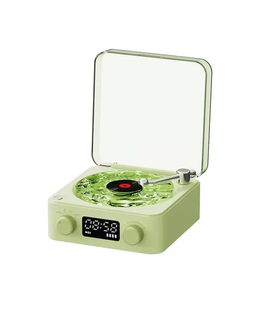 Load image into Gallery viewer, Waves Vinyl Player Bluetooth Speaker with White Noise Retro Turntable Speaker Sleep Aid Vitrola Shaped Speaker with RGB Light
