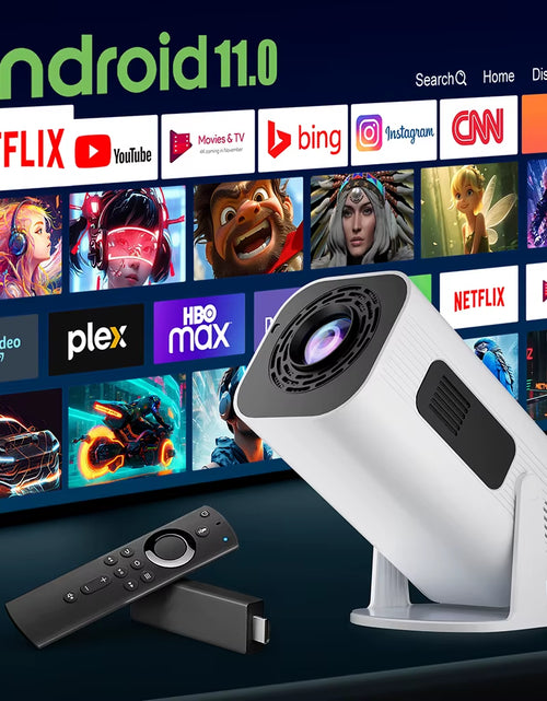 Load image into Gallery viewer, P330 Mini Projetor Android 11 300 ANSI 4K 8K 1080P Wifi6 BT5.0 Home Cinema Portable Projector
