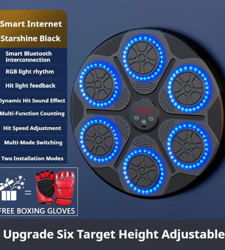 New Music Boxing Machine Smart Bluetooth Wall Mounted Music Boxing Trainer Gym Home Electronic Boxing Target Punching Equipment