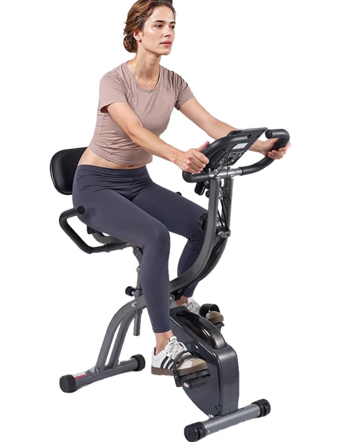 Load image into Gallery viewer, 3In1 Folding Exercise Bike with 10 Levels of Adjustable Resistance Indoor Cycling Magnetic Upright Bike Stationary Exercise Bike Perfect for Home Use
