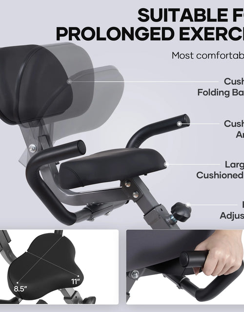 Load image into Gallery viewer, 3In1 Folding Exercise Bike with 10 Levels of Adjustable Resistance Indoor Cycling Magnetic Upright Bike Stationary Exercise Bike Perfect for Home Use
