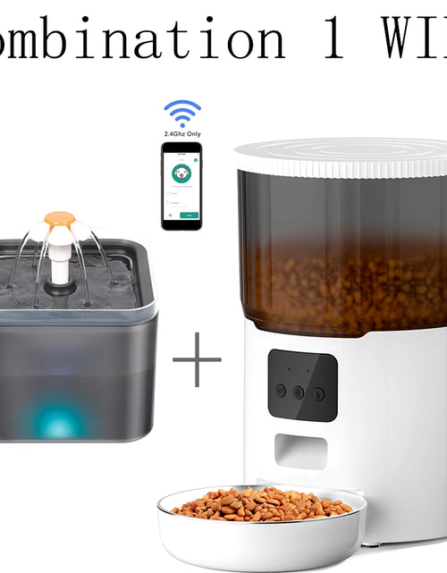 Load image into Gallery viewer, 4L Pet Feeder Tuya WIFI Automatic Dog Food Dispenser Smart Cat Feeder 2L Cat Automatic Drinking Fountain Dog Water Feeder
