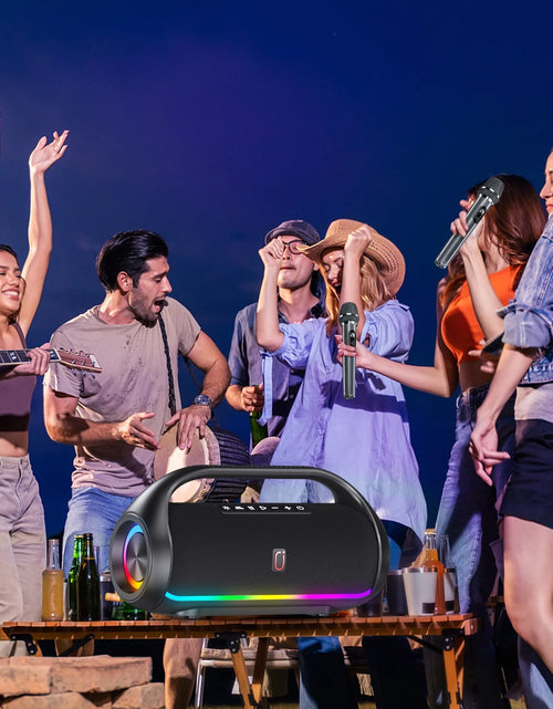 Load image into Gallery viewer, Bluetooth Speaker, Portable Speaker with DJ Lights, Deep Subwoofer, Wireless Waterproof Outdoor Speaker for Pool Beach Party, D20

